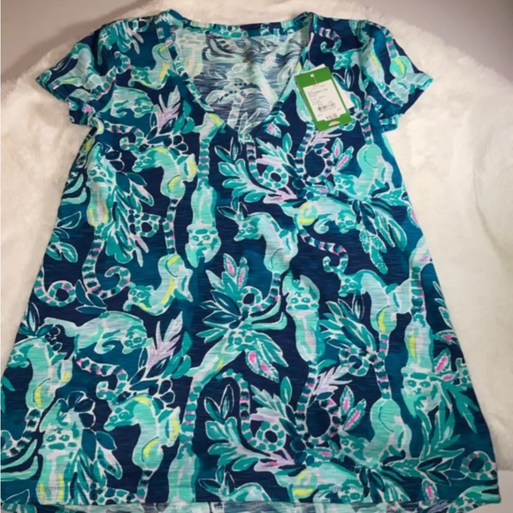 Lilly Pulitzer NWT Etta V-Neck Top In The Details $48 Size XXS - Picture 2 of 10